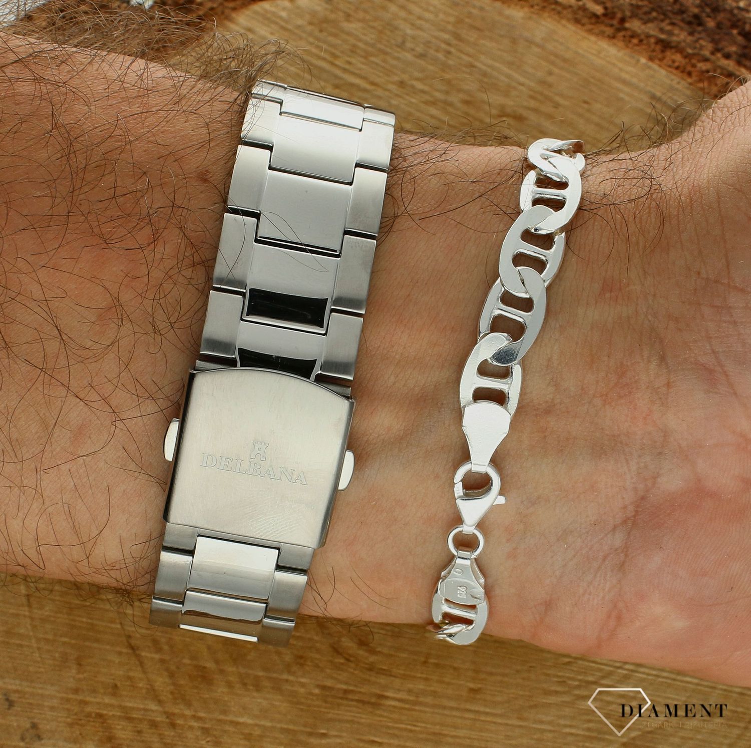 Bransoleta srebrna 925 gucci 7,8 mm z blaszką DIA-BRA-11508-925 7,8mm.jpg